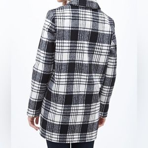 Black &White Plaid Woven coat